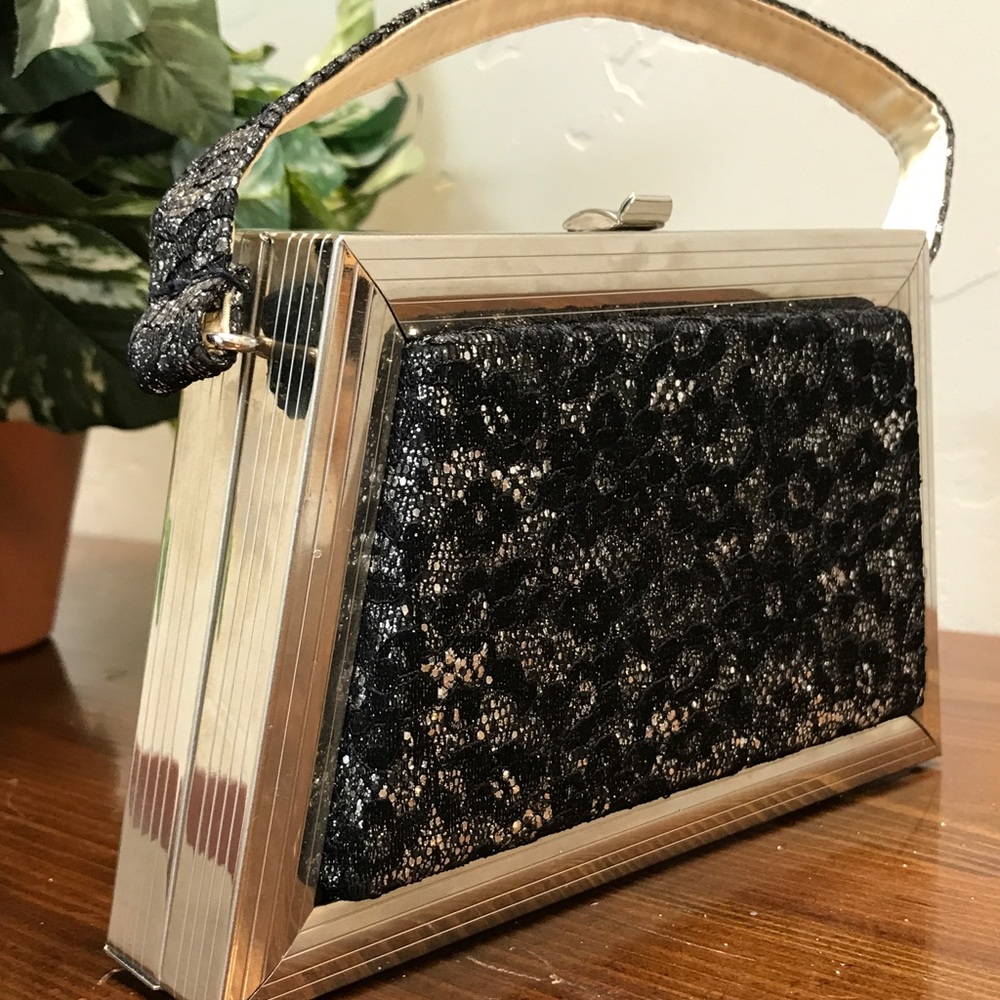 Mini Metal and Lace Purse